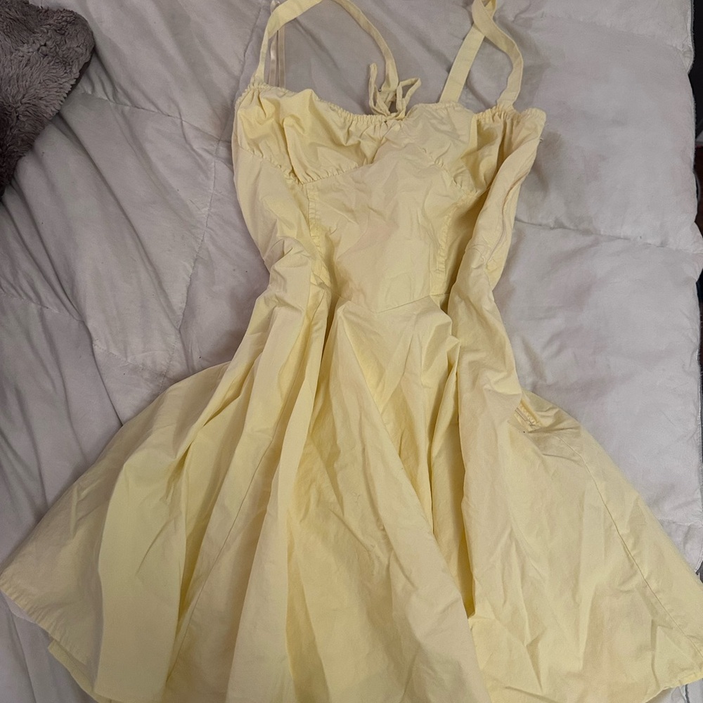 Butter yellow corset dress